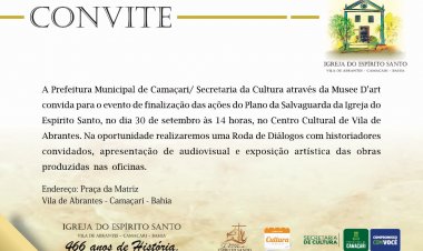 Equipe do plano de Salvaguarda da Igreja Matriz promove roda de diálogos nesta segunda (30)