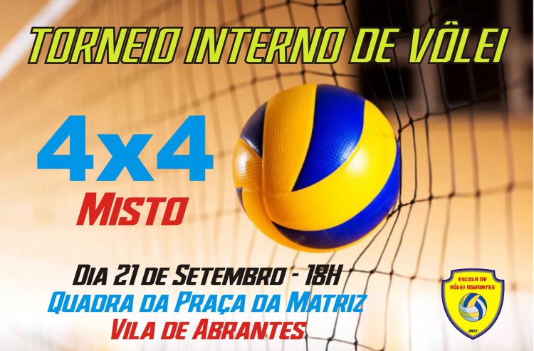 1º Torneio interno da Escola de Vôlei acontece dia 21/09