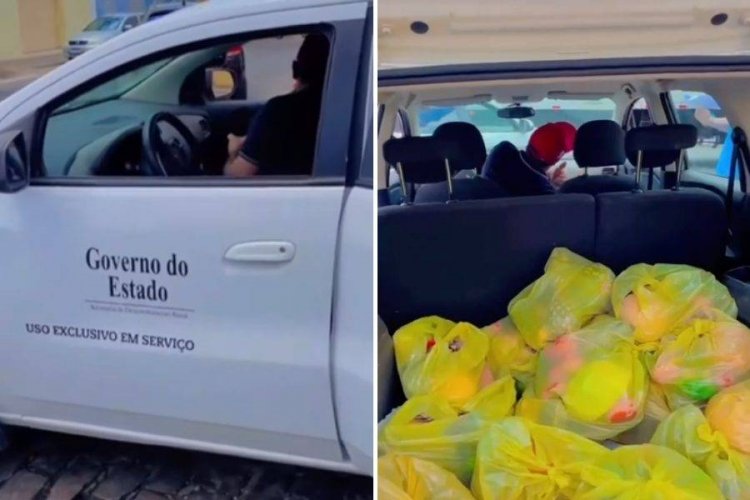 Itaberaba: ex-prefeito denuncia distribuição de cesta básica com carro do governo Jerônimo