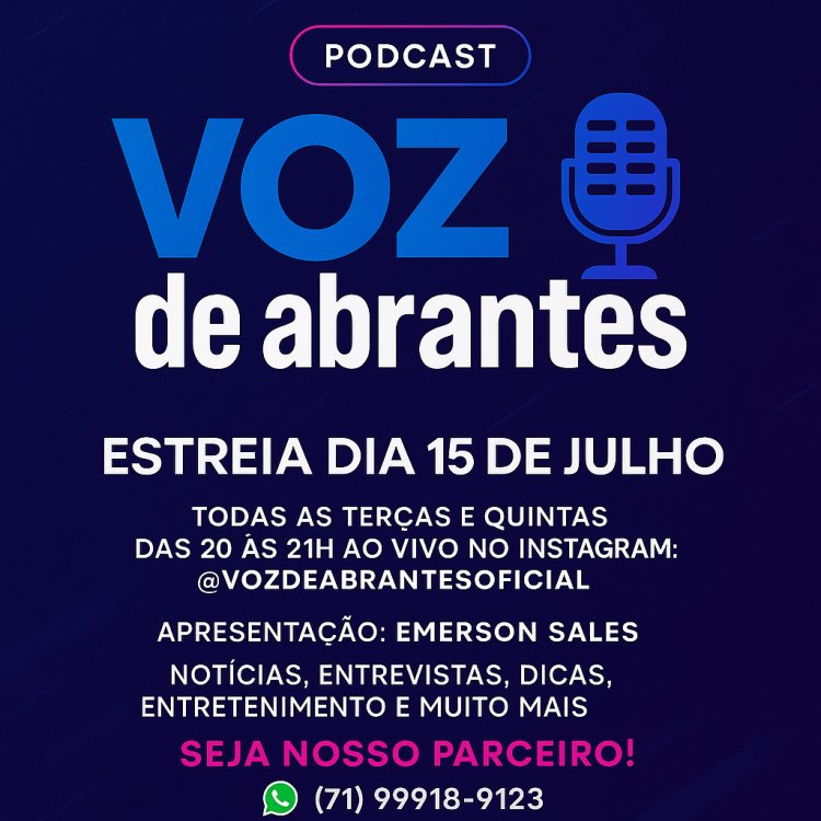 Voz de Abrantes comemora 5 anos e anuncia retorno do podcast ao vivo