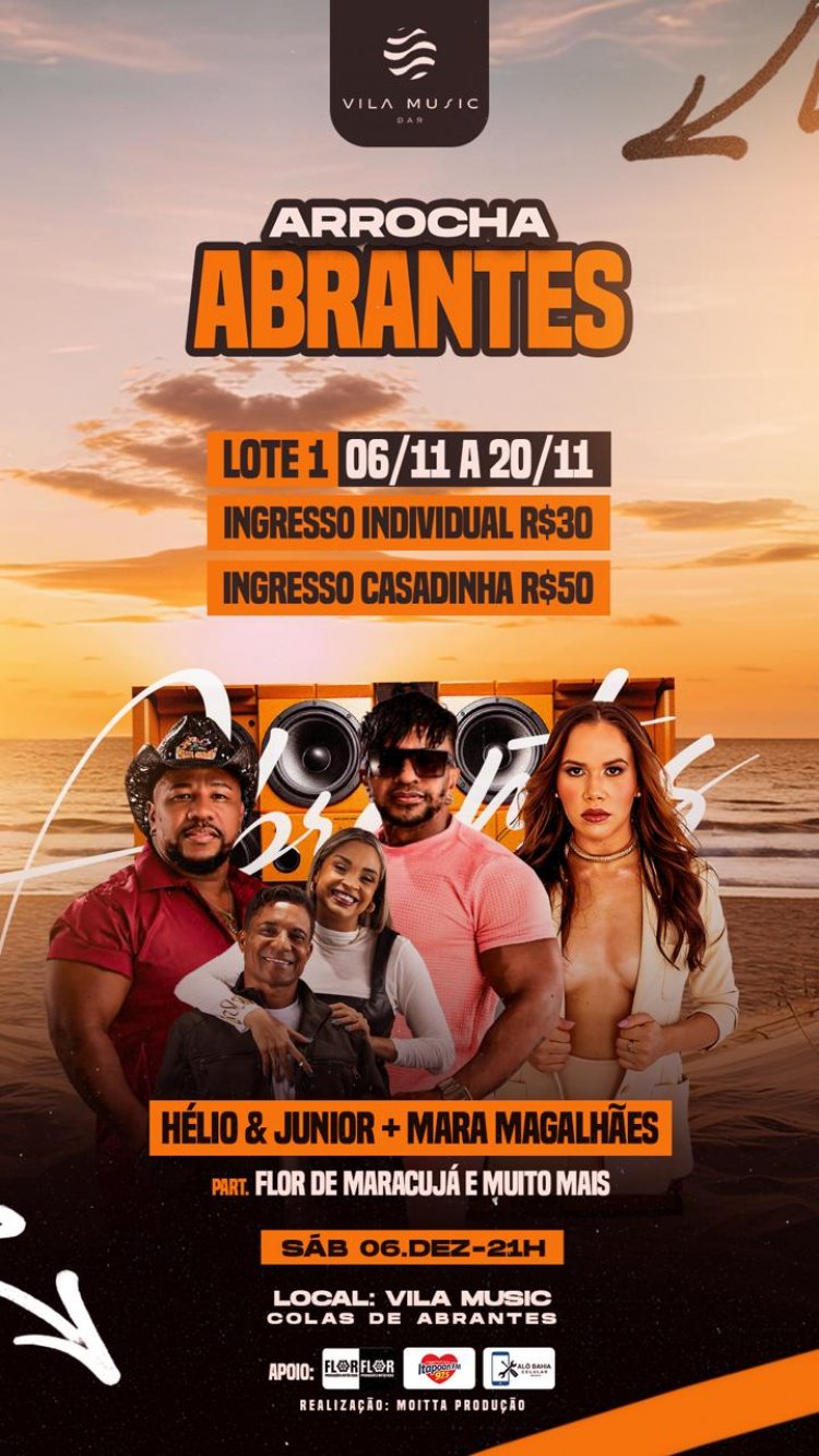 Arrocha Abrantes agita o Vila Music  6 de dezembro